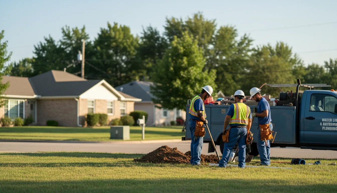 Residential water line and bathroom plumbing service in Afton, MI